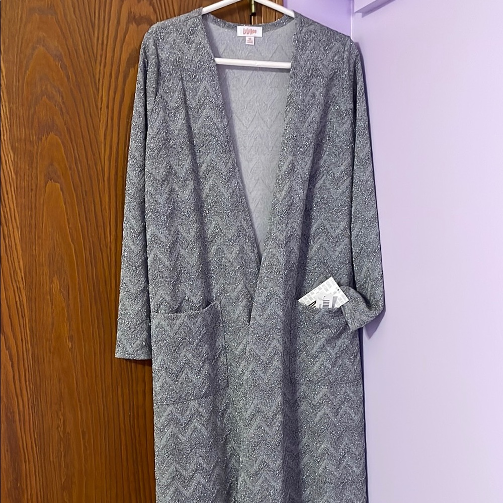 Lularoe NWT Silver Glitter Elegant Series Medium Sarah